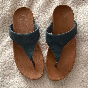 Fitflop Blue and Tan Sandals